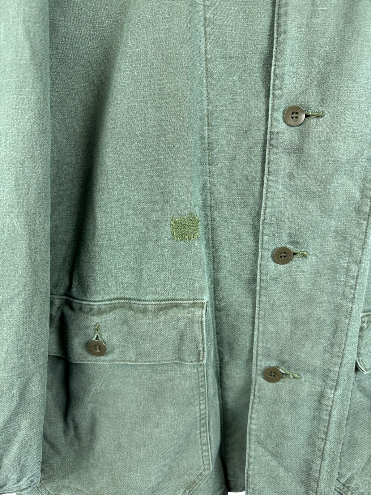 Vintage Vintage C48 Swedish Army French Workwear Style Jacket Size US L / EU 52-54 / 3 - 3 Thumbnail