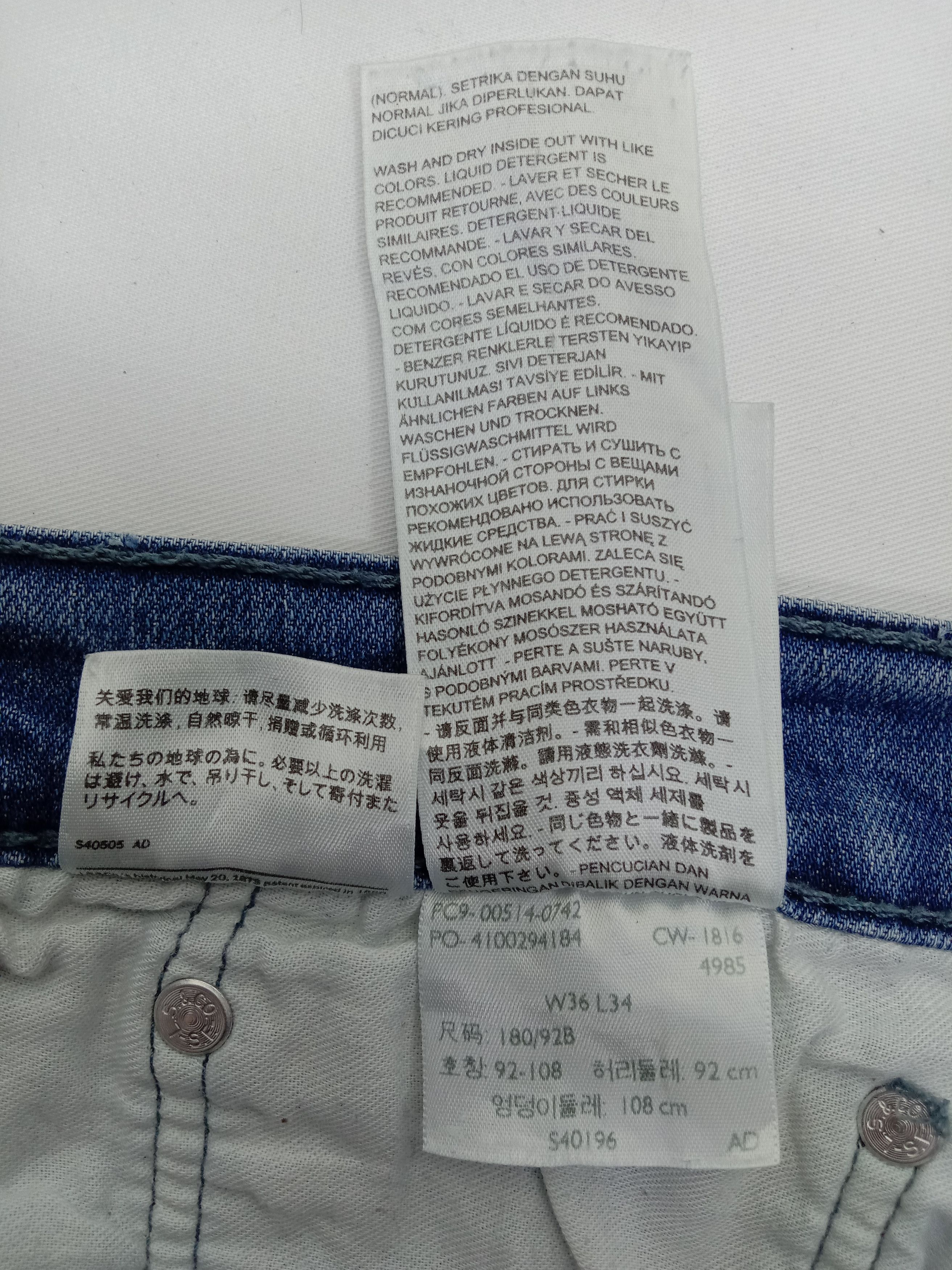 Levi's Vintage Levi's 514 Jeans Blue Wash Straight Fit Denim Size US 34 / EU 50 - 13 Thumbnail