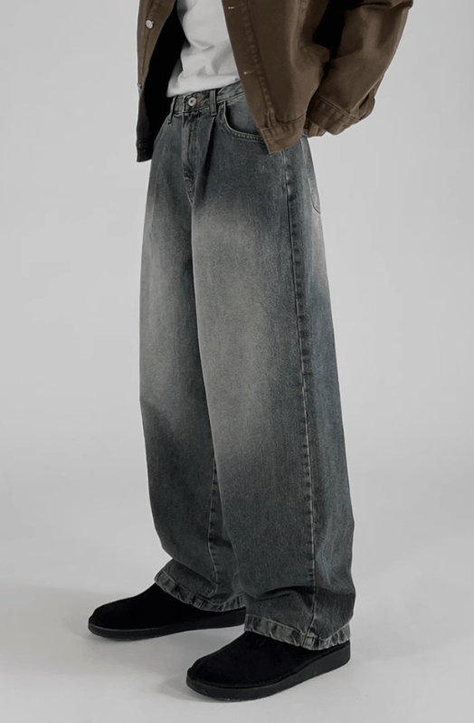 Japanese Brand × Jean Vintage blue washed distressed loose gradient jeans Size US 32 / EU 48 - 4 Thumbnail