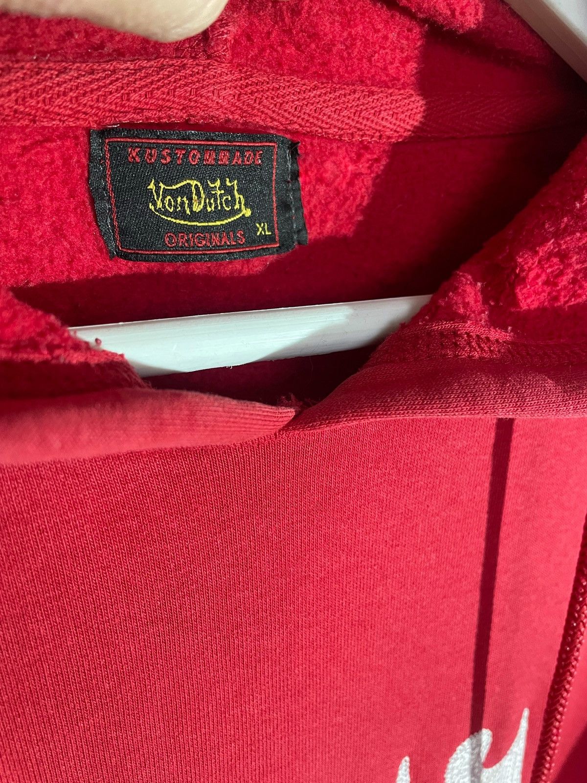 Designer × Von Dutch Von Dutch Red Men Hoodie Embroidery Logo Size XL Streetwear Size US XL / EU 56 / 4 - 7 Thumbnail
