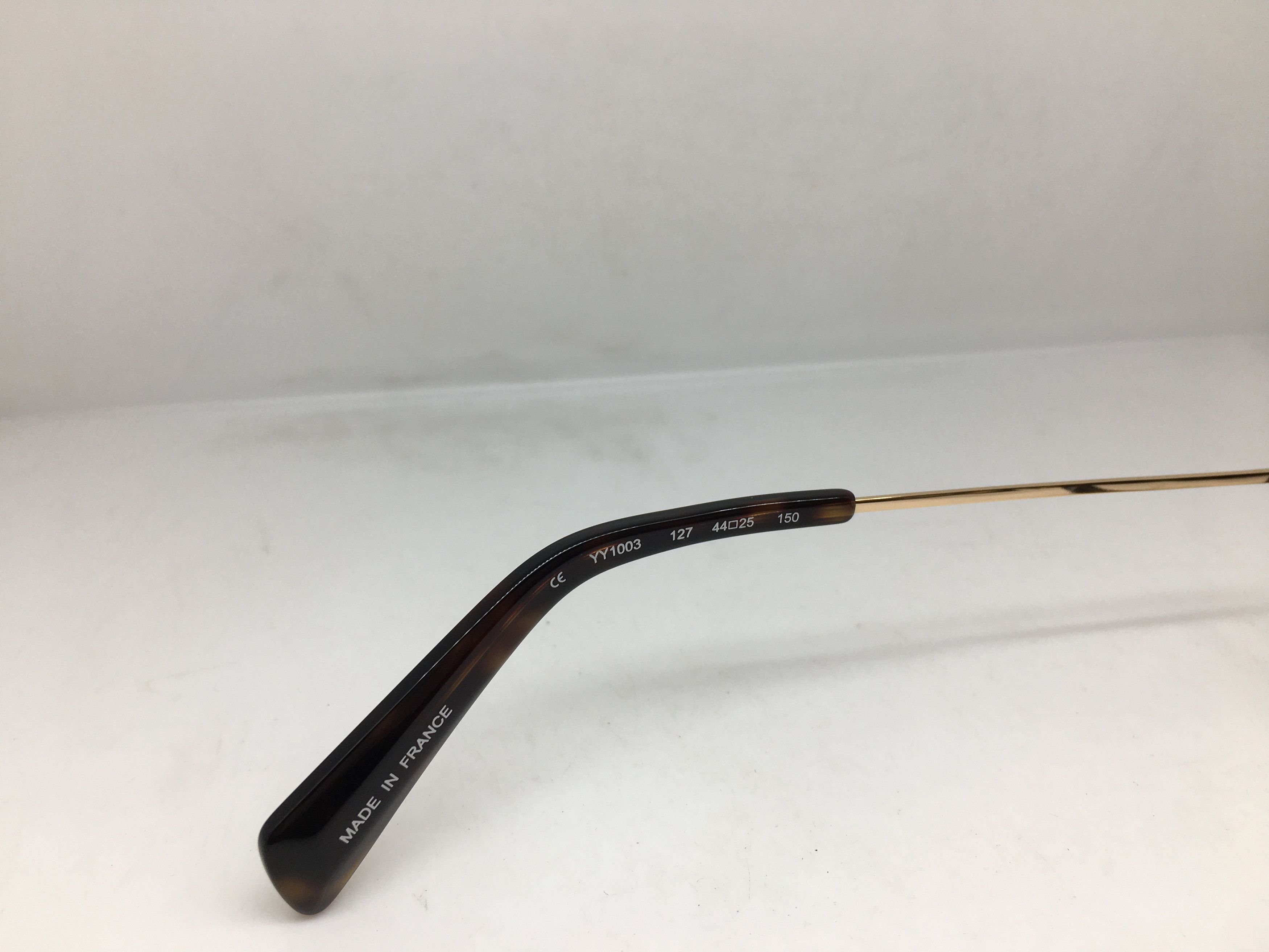 Yohji Yamamoto Yohji Yamamoto YY 1003 Gold Tortoise Rims Round Eyeglasses Size ONE SIZE - 6 Thumbnail