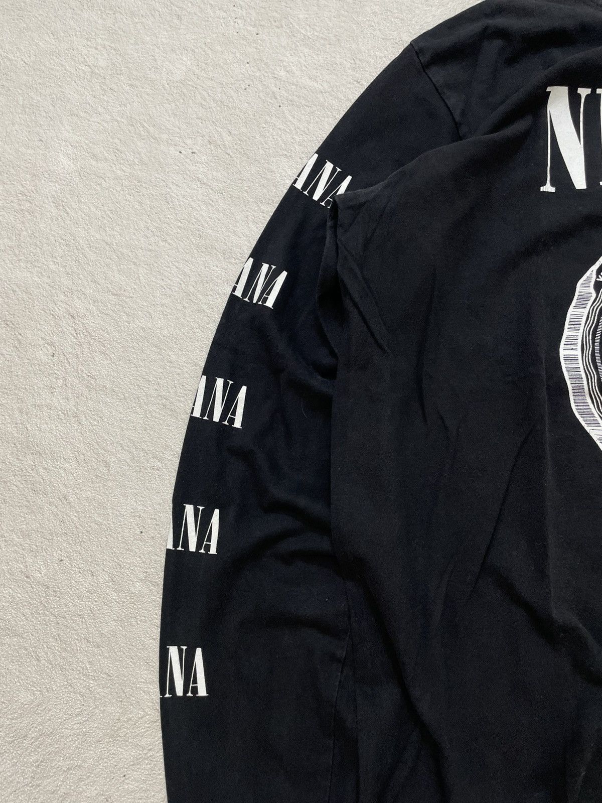 Band Tees 2000s Archival Nirvana Spellout Long Sleeve T-Shirt Grunge Size US L / EU 52-54 / 3 - 3 Thumbnail
