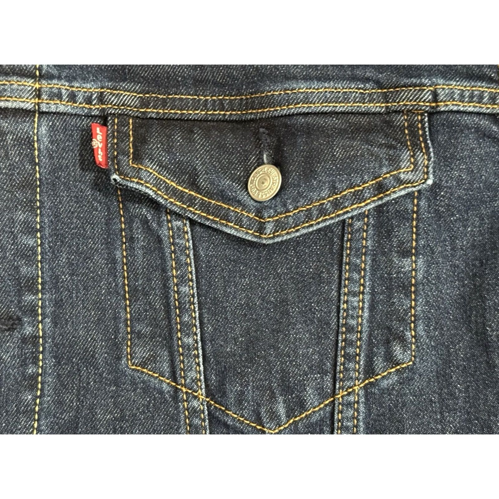 Denime Levi’s Type III Jacket XXL Denim Western Cowboy NWT IRREGULAR Blue Button Mens Size US 39 - 3 Thumbnail