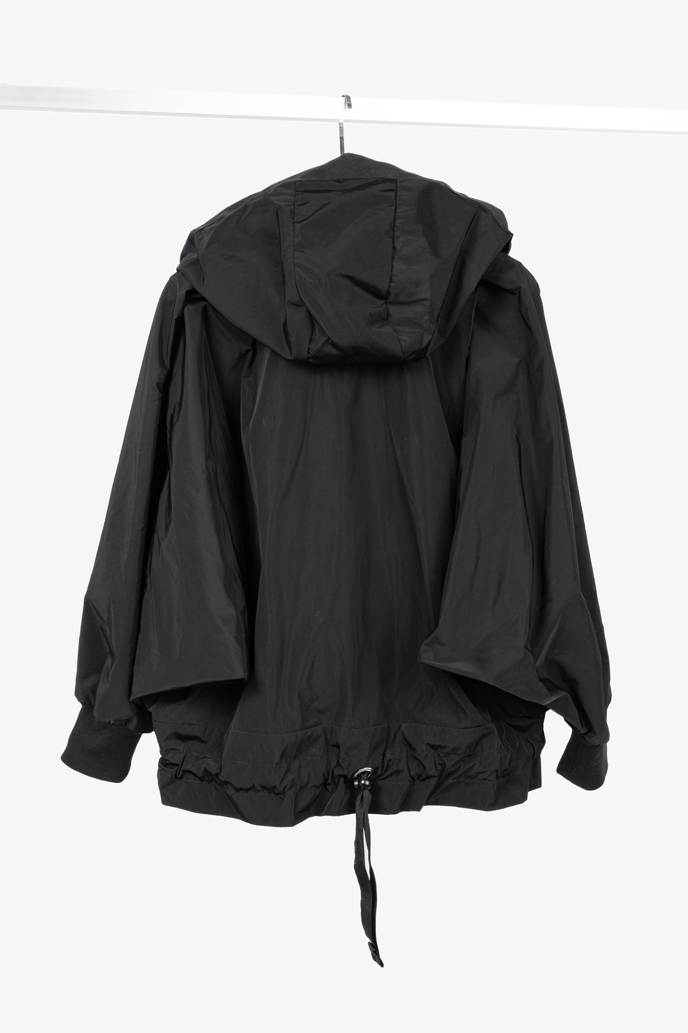Other Denis Gagnon Black Taffeta Oversized Hooded Jacket Size L / US 10 / IT 46 - 2 Thumbnail
