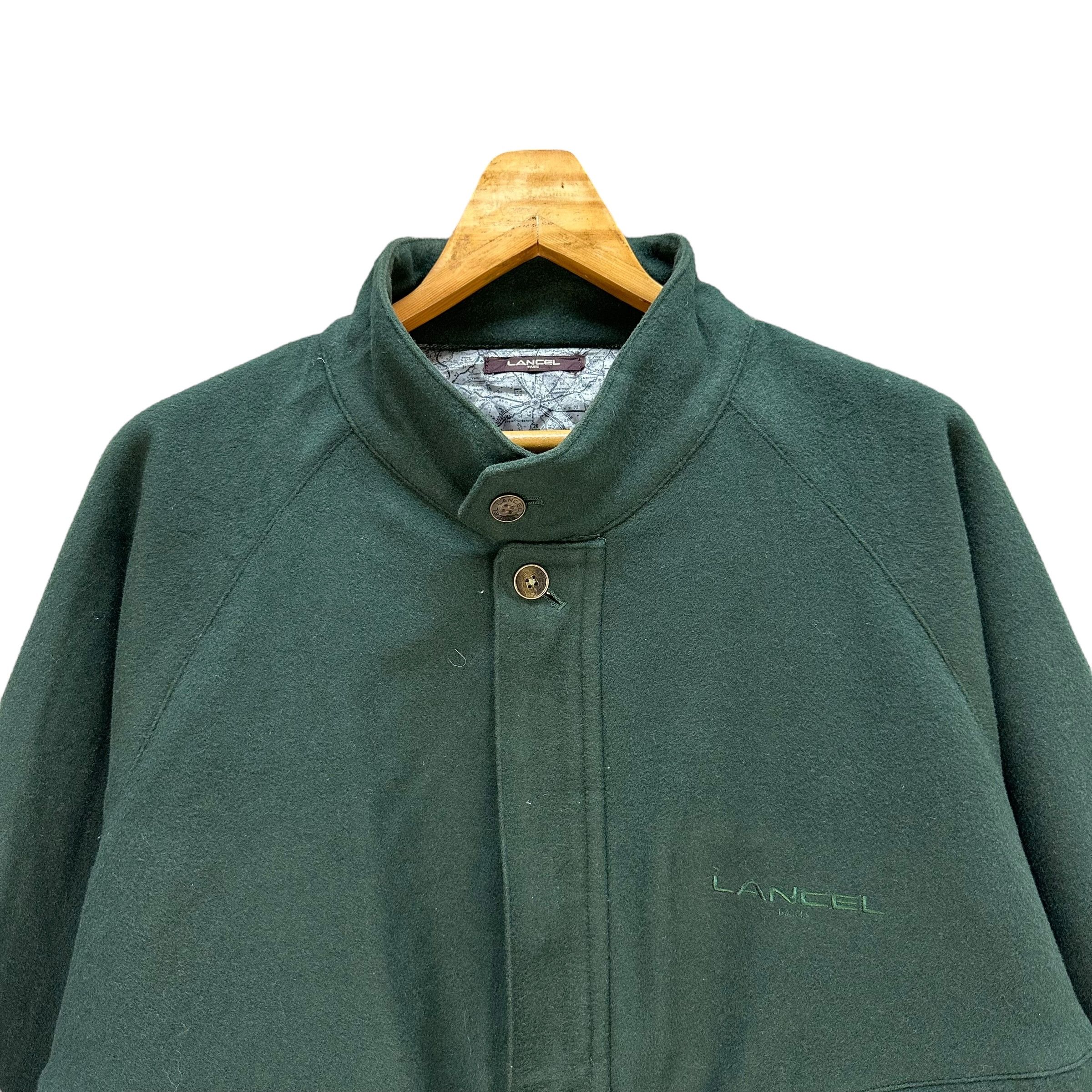 Lancel LANCEL Paris Embroidery Logo Green Wool Jacket #A46-1085 Size US M / EU 48-50 / 2 - 2 Thumbnail