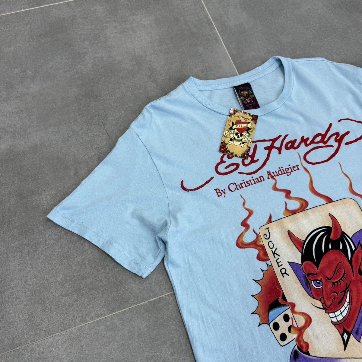 Ed Hardy Ed Hardy by Christian Audigier Tattoo Joker Y2K Men T-Shirt Size US M / EU 48-50 / 2 - 3 Thumbnail