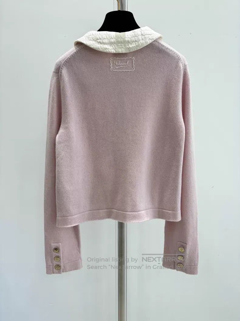 Chanel Chanel Pink doll collar cardigan coat Size XS / US 0-2 / IT 36-38 - 2 Thumbnail