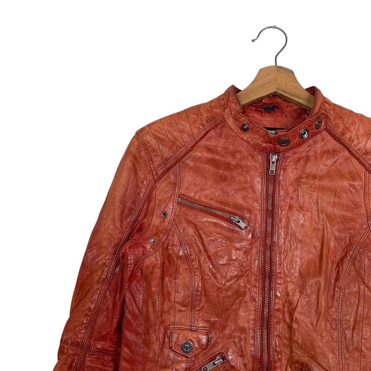 Leather ☀️Siosi leather cafe racer jacket Size US XS / EU 42 / 0 - 6 Thumbnail