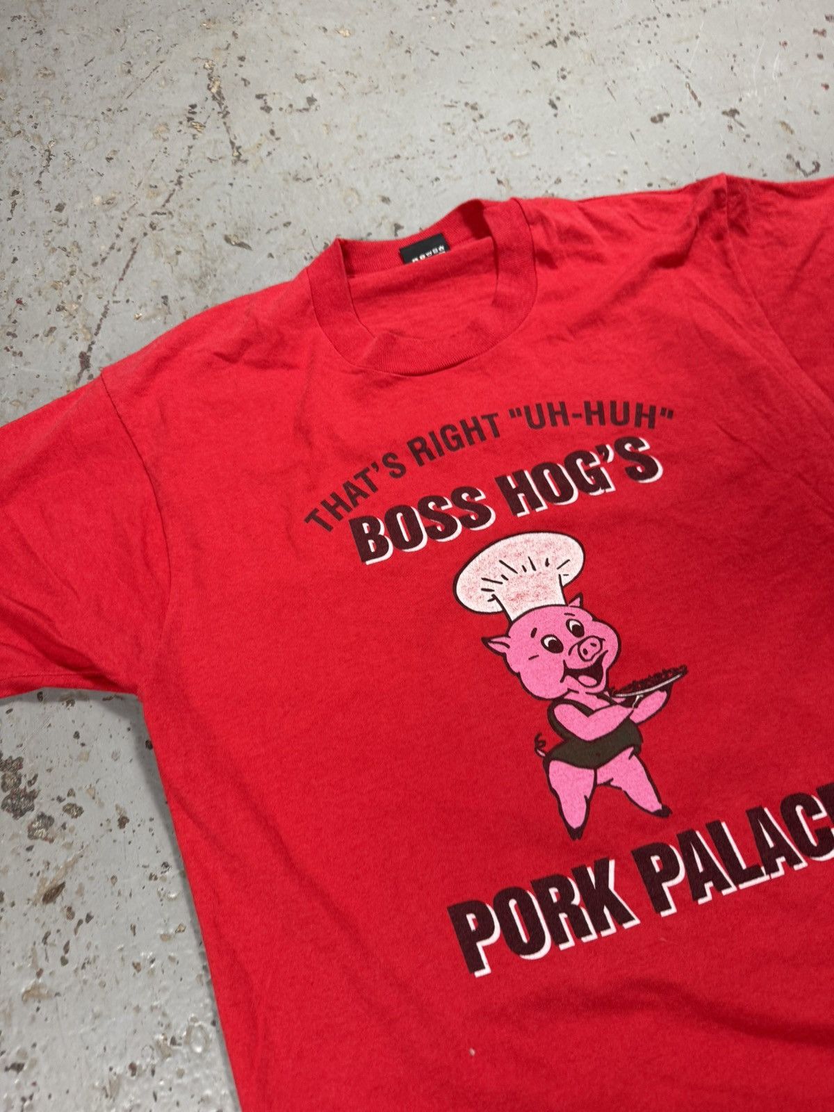 Vintage Vintage Boss Hogs Pork Palace Pig Tee Size US L / EU 52-54 / 3 - 3 Thumbnail