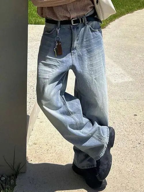 Jean Washed RETRO 90s vintage denim jeans Size US 30 / EU 46 - 1 Thumbnail