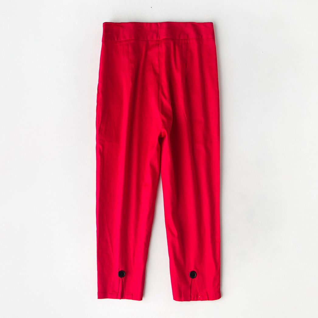Other Red Color Calf-Length Casual Pencil Pants Size 30" / US 8 / IT 44 - 2 Thumbnail
