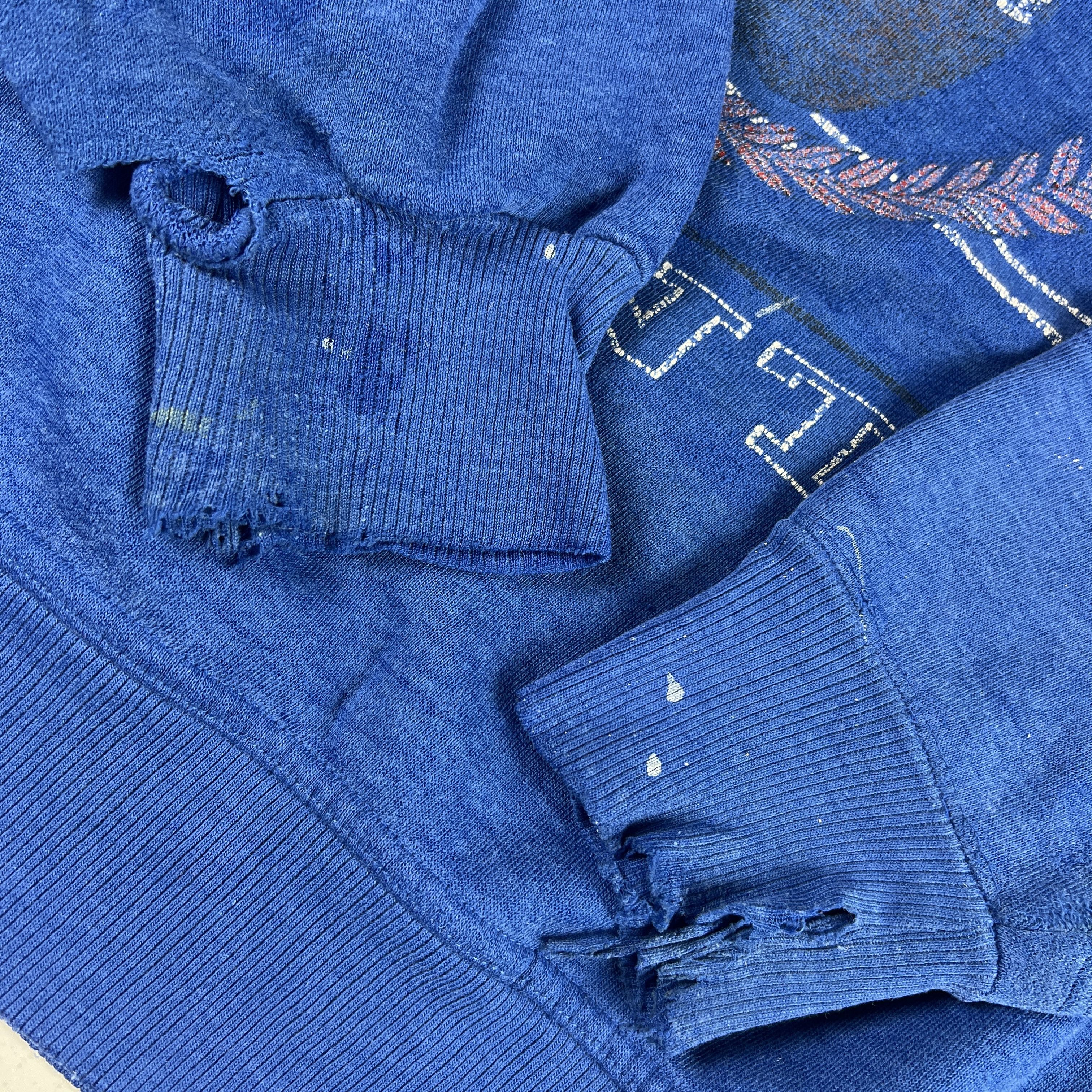 NFL × Vintage VTG 90s New York Giants Sweatshirt Faded Thrashed Crewneck Size US L / EU 52-54 / 3 - 3 Thumbnail