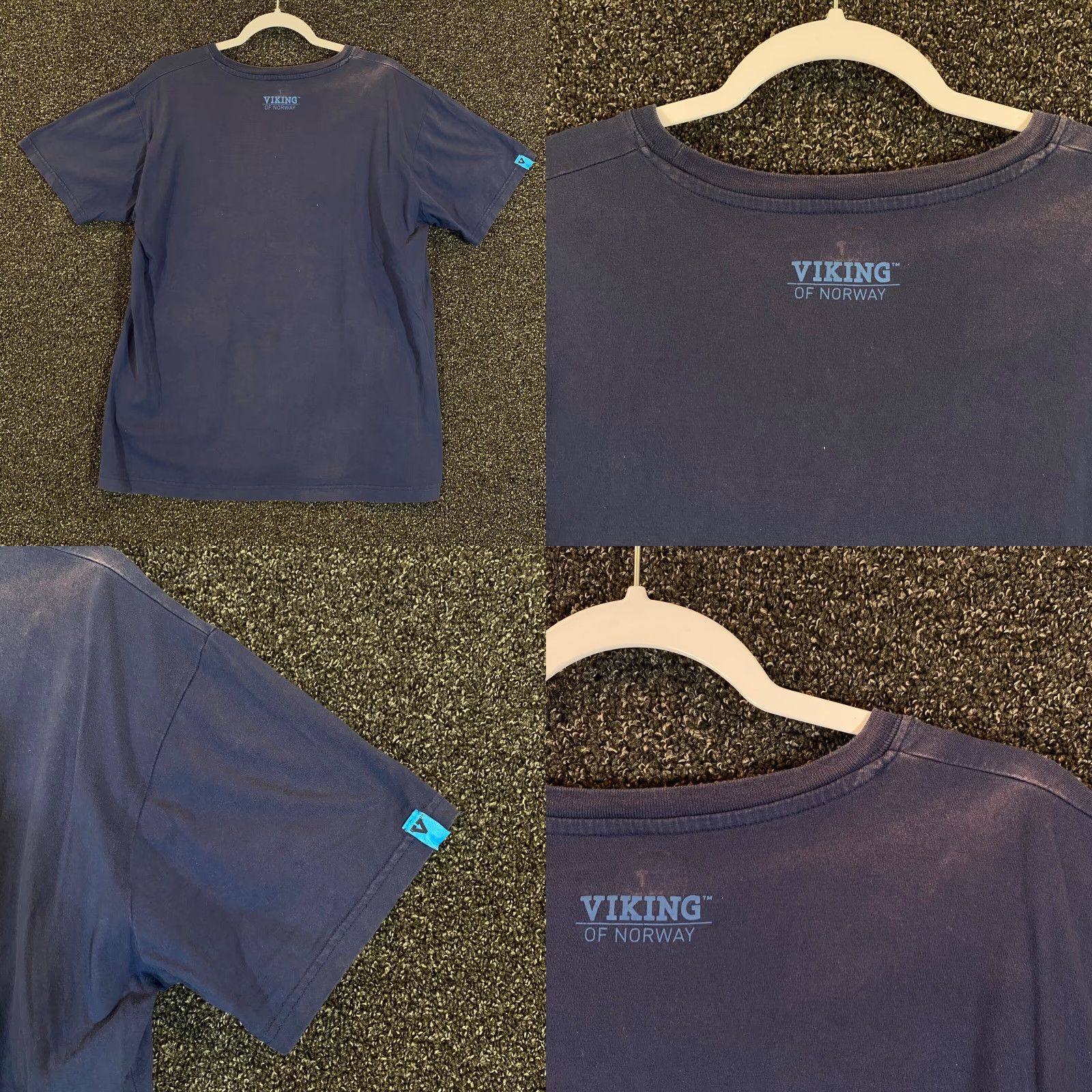 Vintage Viking of Norway Shirt Mens XL Blue Tee Short Sleeve Top Fading Size US XL / EU 56 / 4 - 8 Thumbnail