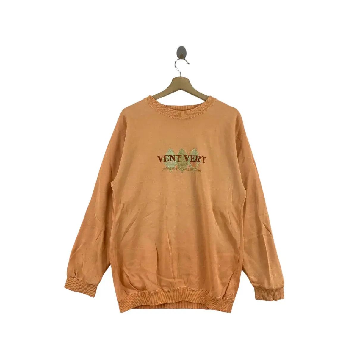 Pierre Balmain Vintage PIERRE BALMAIN PARIS Vent Vert Orange Sweatshirt Size L / US 10 / IT 46 - 1 Thumbnail