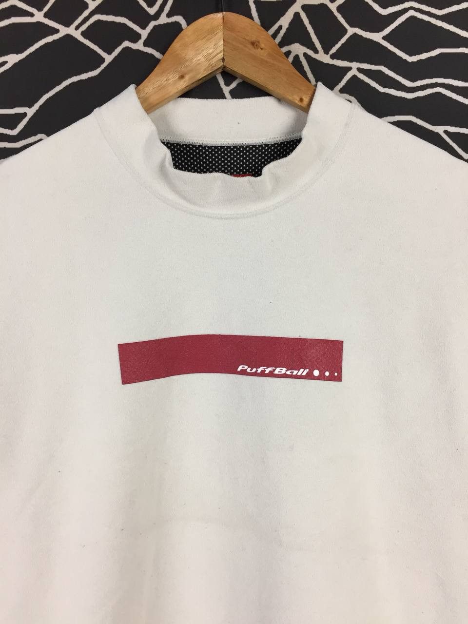 Vintage Vtg PuffBall PB Red Bar Logo Mock Neck Sweatshirt Size US M / EU 48-50 / 2 - 3 Thumbnail