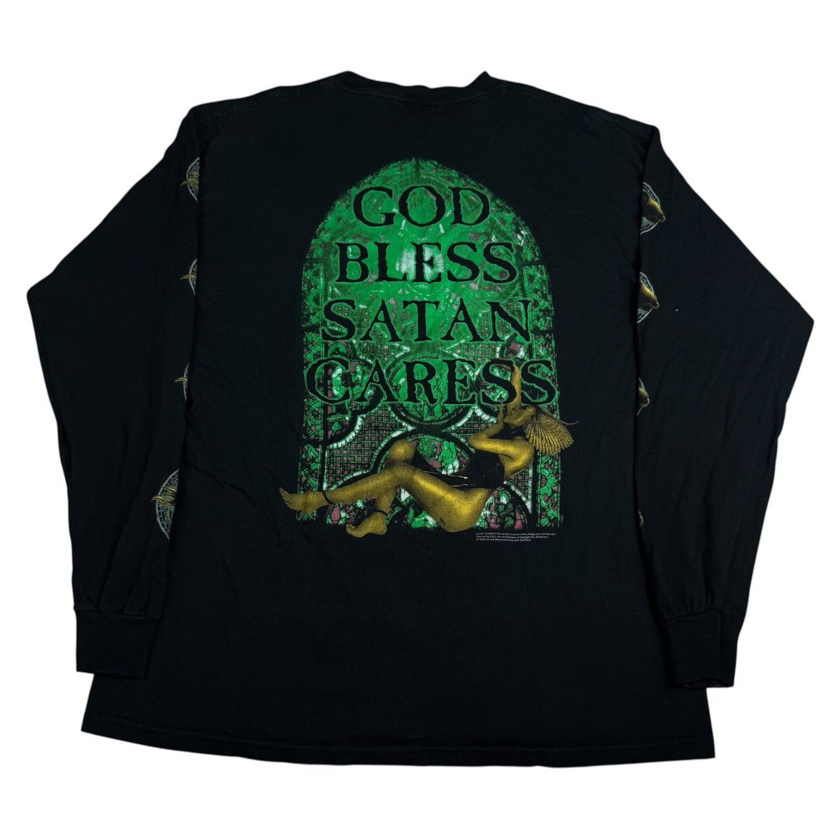 Band Tees Vintage Cradle of Filth God Bless Satan Long-Sleeve T-Shirt Size US XL / EU 56 / 4 - 2 Thumbnail