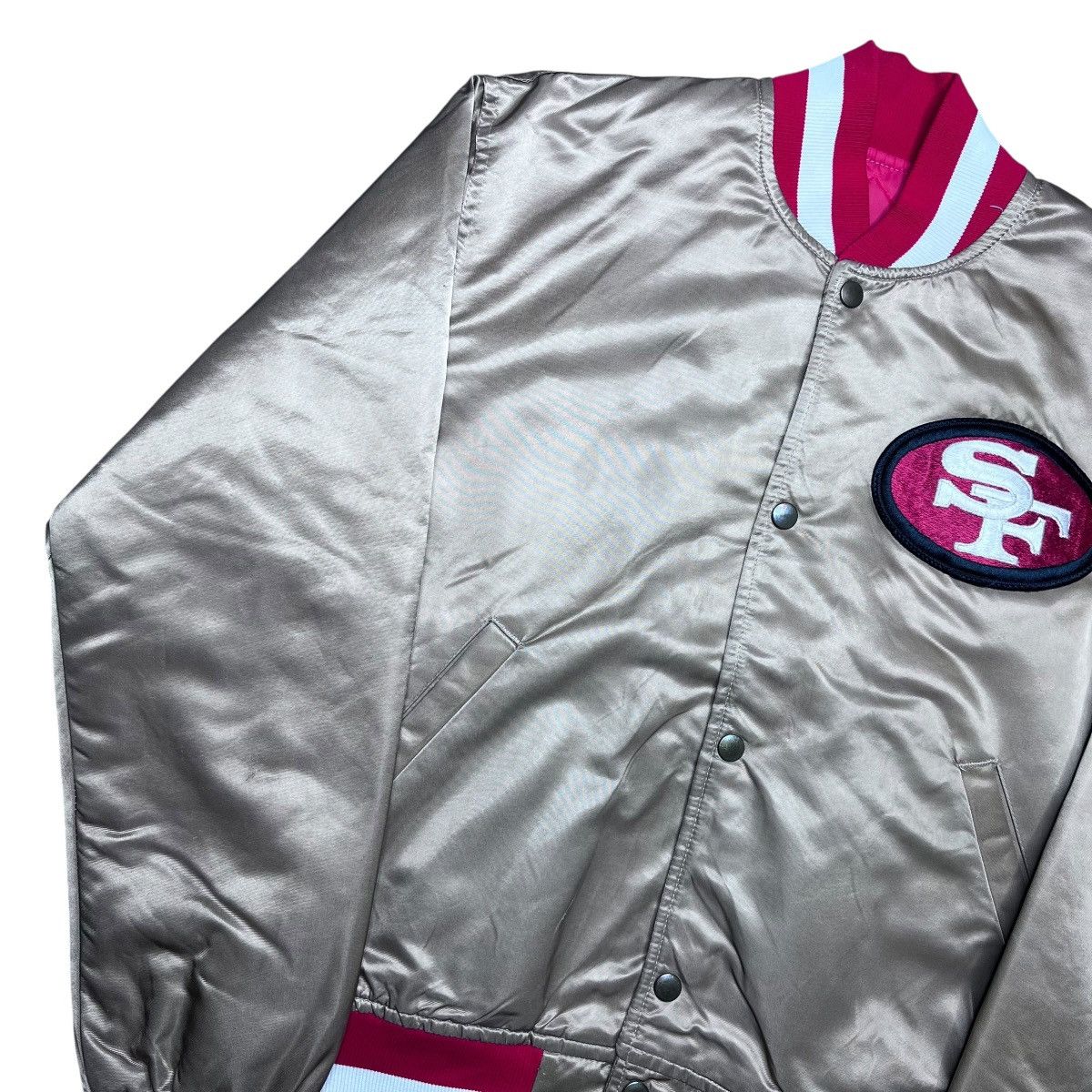 Starter 1990s NFL San Francisco 49ers Starter Spell Out Satin Jacket Size US M / EU 48-50 / 2 - 22 Thumbnail