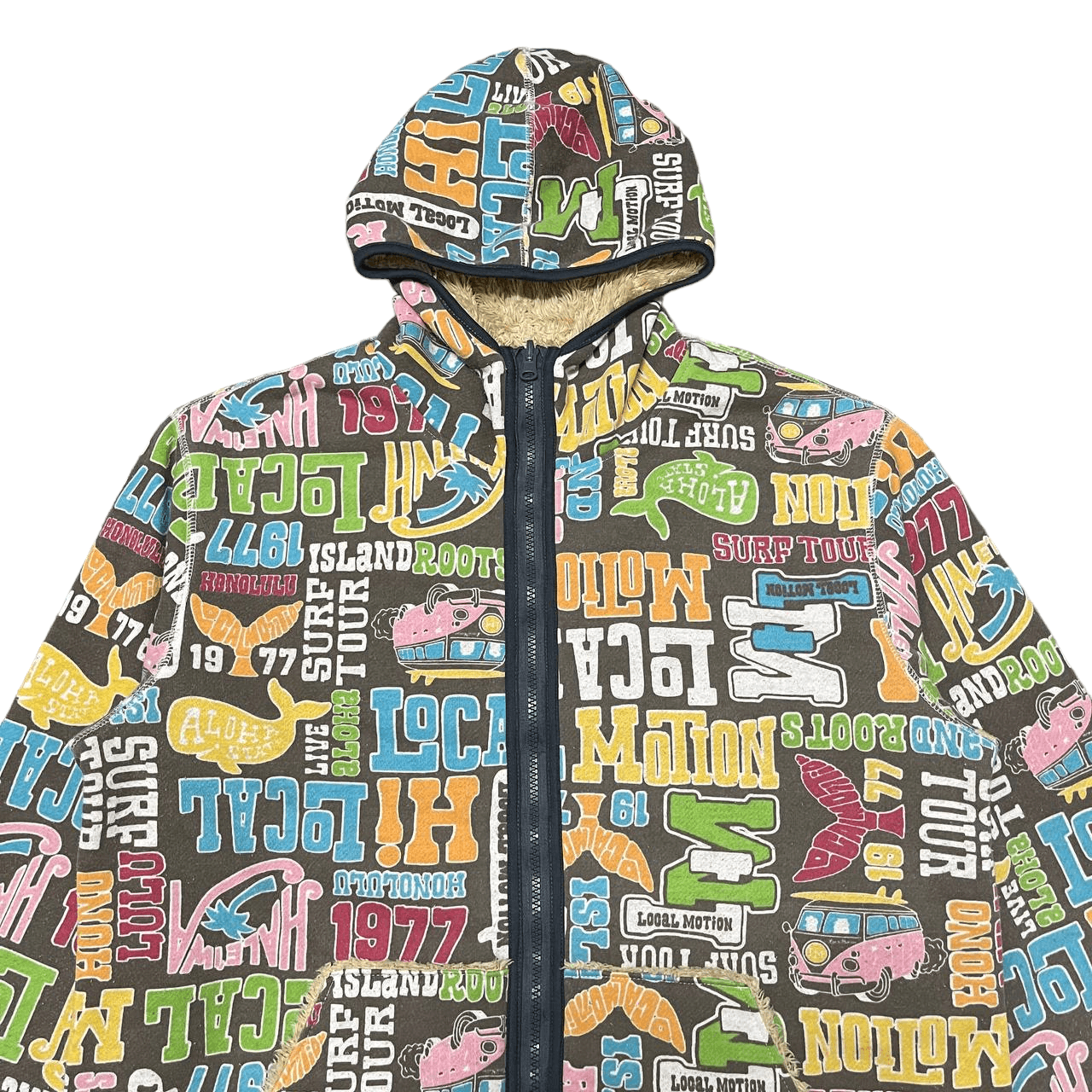 Japanese Brand Vintage Local Motion Hawaiian Surf Reversible Hooded Jacket Size US XL / EU 56 / 4 - 4 Thumbnail