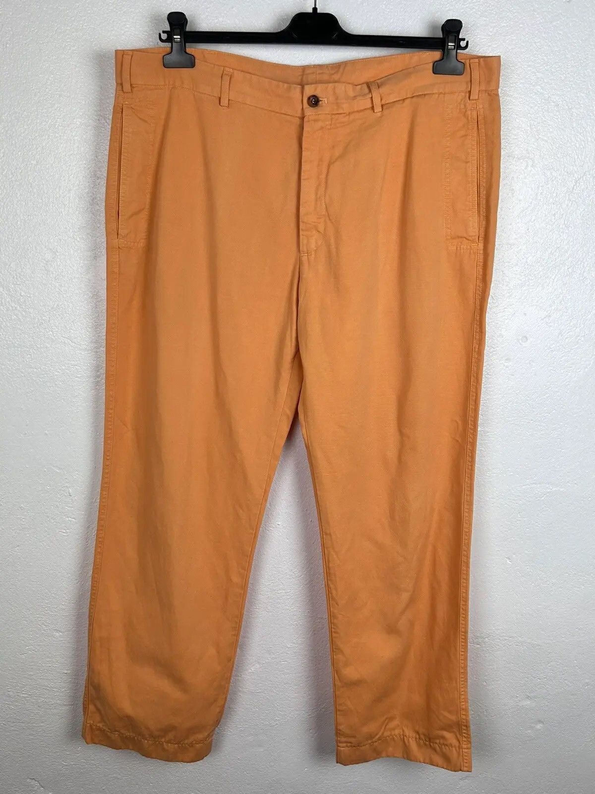 image of Loro Piana Linen Blend Casual Pants Trousers In Orange, Men's (Size 40)