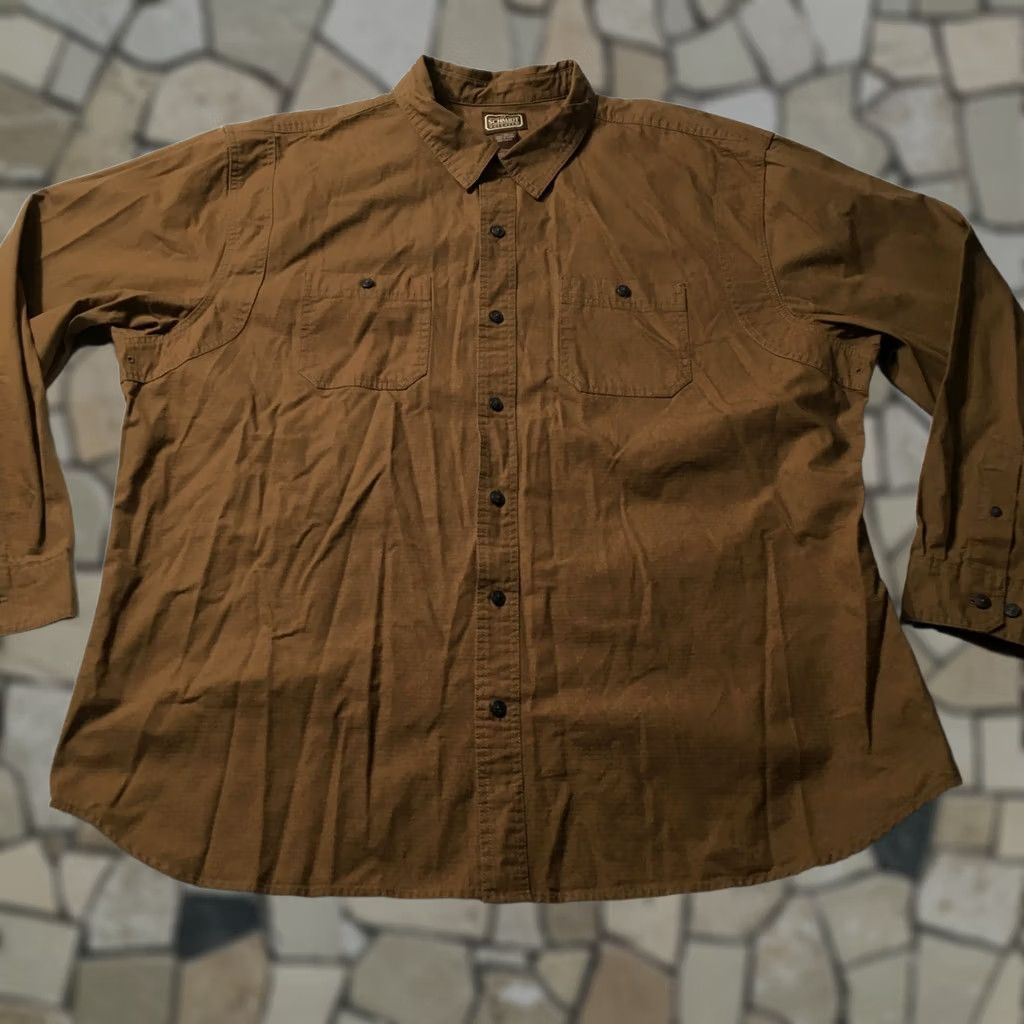 Vintage C.E. Schmidt Shirt Adult 2XL Brown Workwear Outdoor Construction Men Size US XXL / EU 58 / 5 - 1 Thumbnail