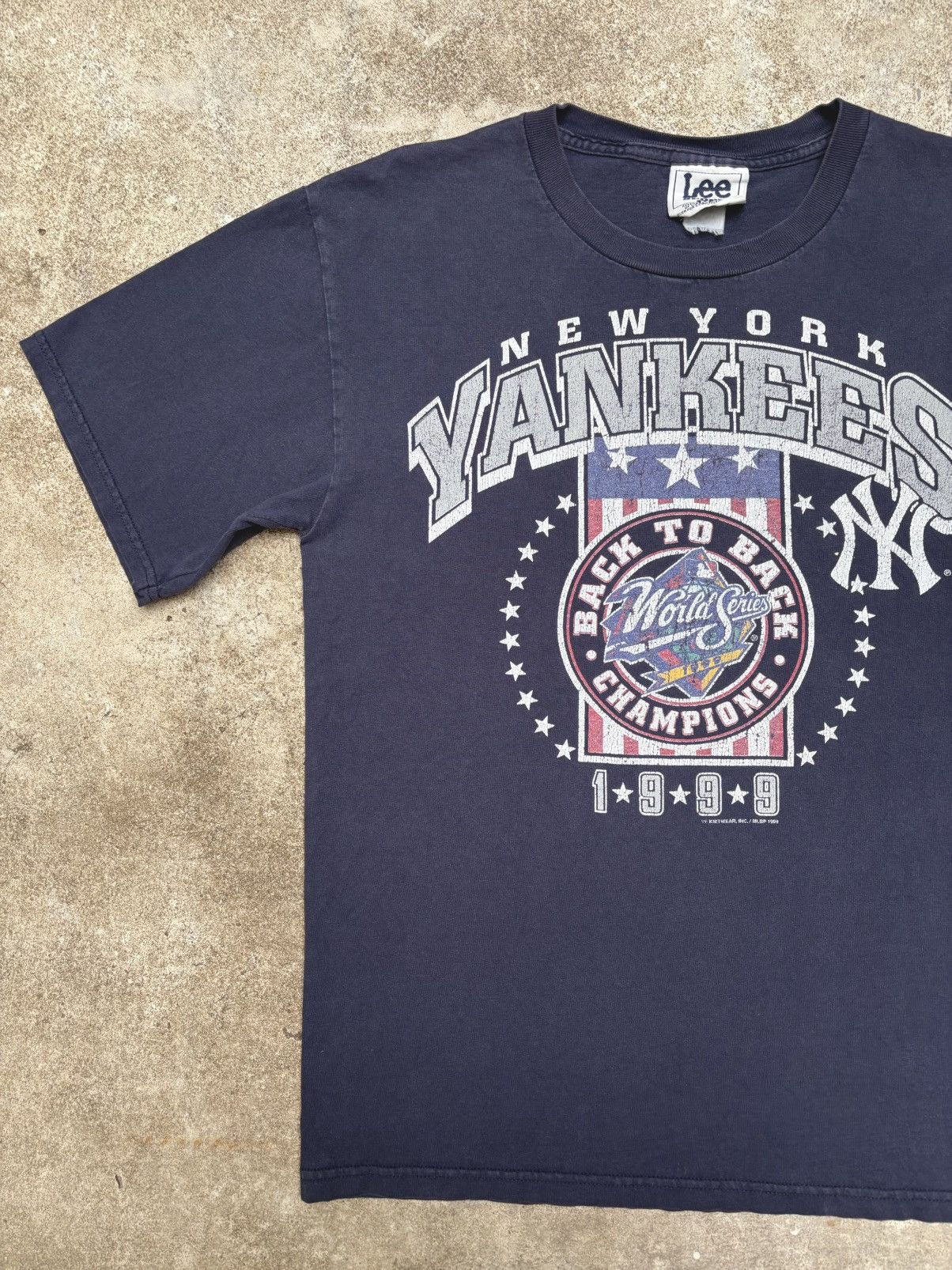 MLB Vintage NEW YORK YANKES 1999 CHAMPIONS MLB T Shirt Faded Size US M / EU 48-50 / 2 - 1 Thumbnail