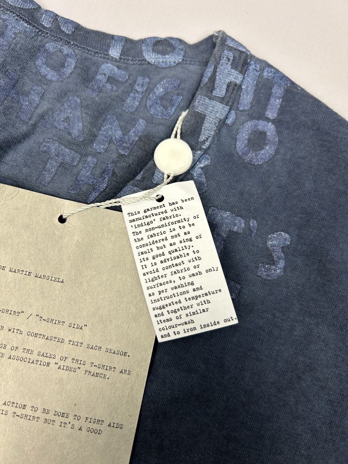 Maison Margiela Maison Martin Margiela AIDS Awareness Garment Dyed T-Shirt Size US M / EU 48-50 / 2 - 10 Thumbnail