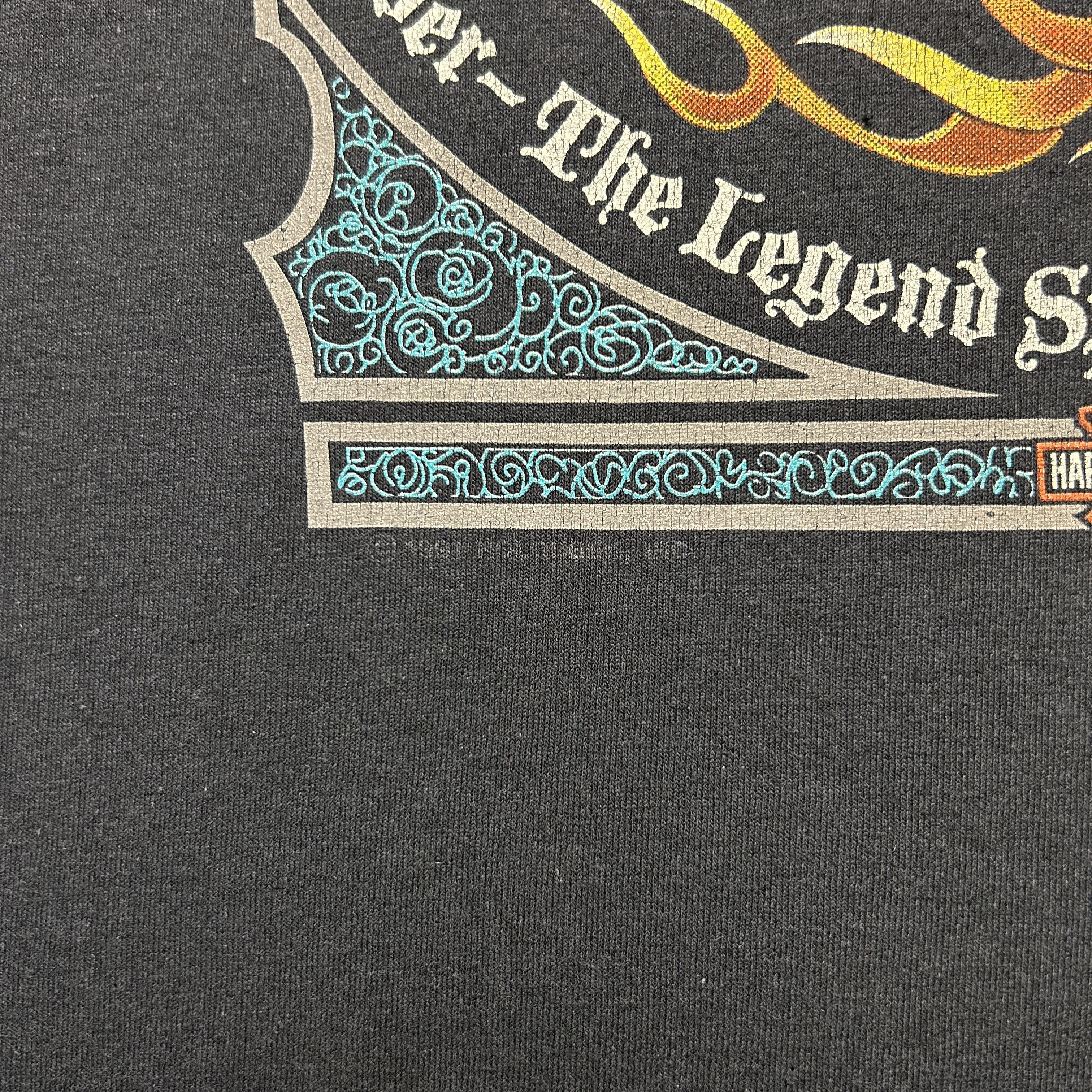 Harley Davidson Harley Davidson The Legend Speaks In Thunder 1991 T-shirt Size US XL / EU 56 / 4 - 3 Thumbnail