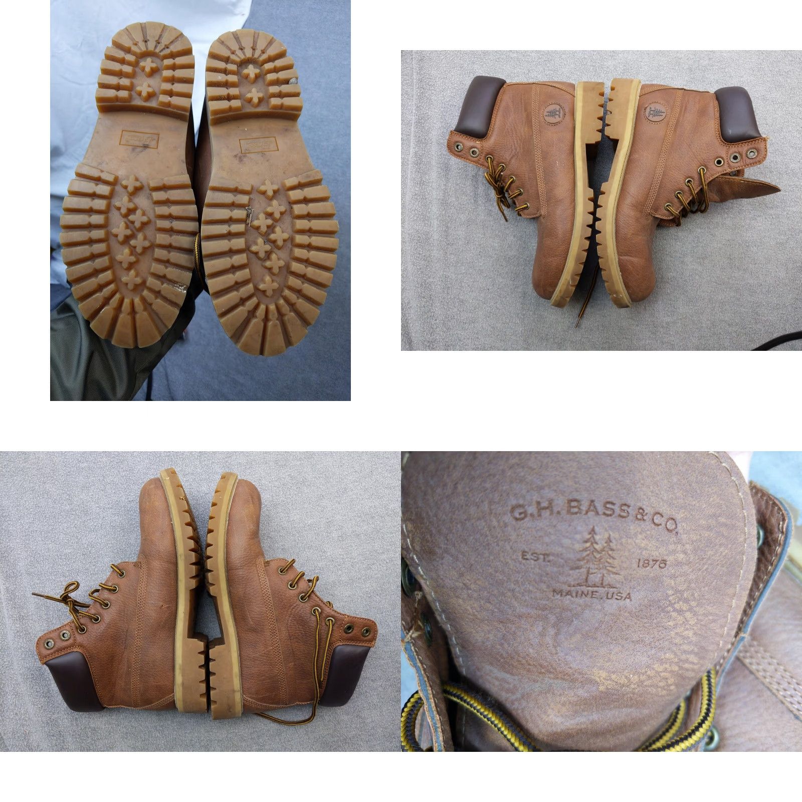 Vintage G.H. Bass Boots Mens Size 9 Brown Lace Up Ankle Work Hiking Synthetic Boots Size US 9 / EU 42 - 8 Thumbnail