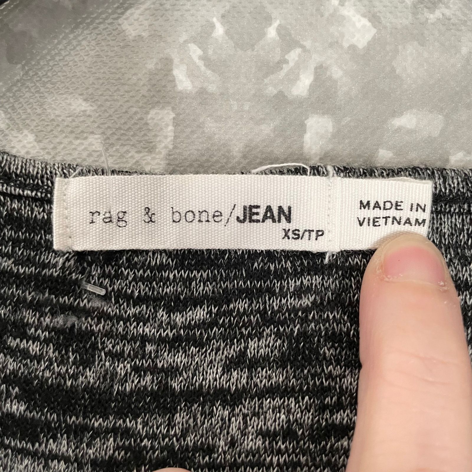 Rag & Bone Rag & Bone Jean Twist Back Gray & Black Heather Tank Top Size XS / US 0-2 / IT 36-38 - 5 Thumbnail