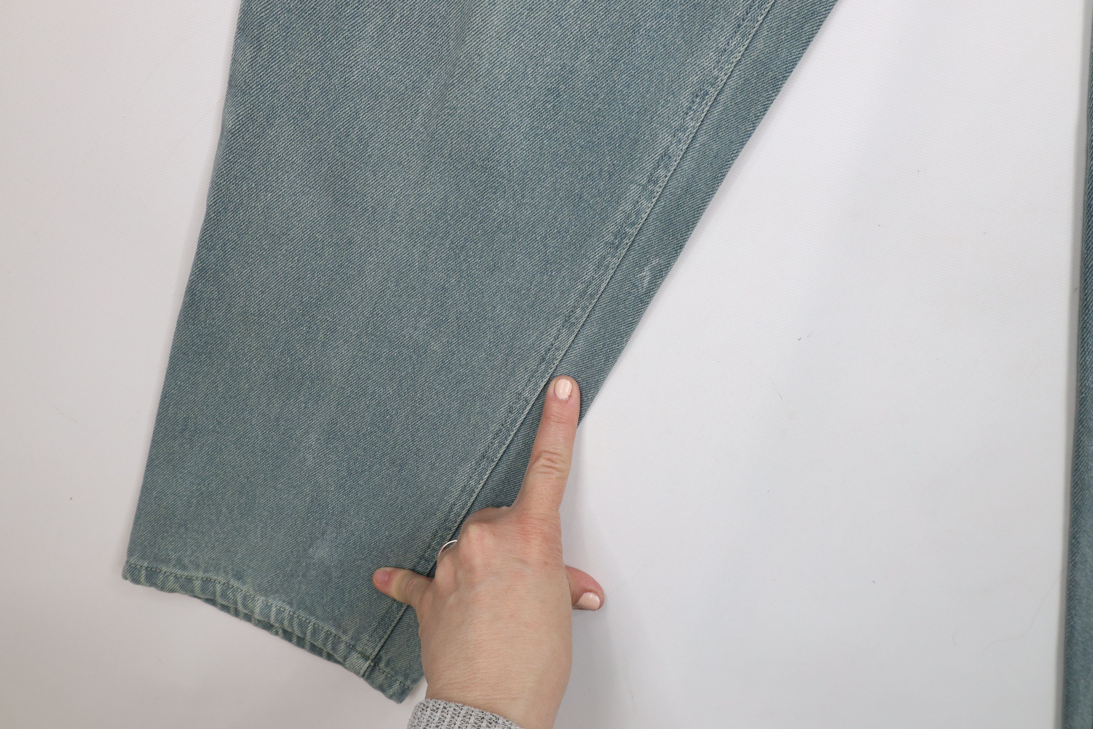 Vintage Vintage 90s Streetwear Stonewash Tapered Leg Jeans Teal Size US 32 / EU 48 - 6 Thumbnail