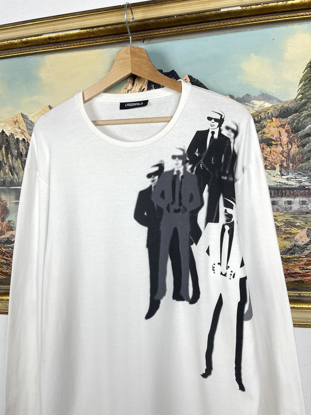 Karl Lagerfeld Karl Lagerfeld White Longsleeve Luxury Designer Premium Size US XL / EU 56 / 4 - 4 Thumbnail