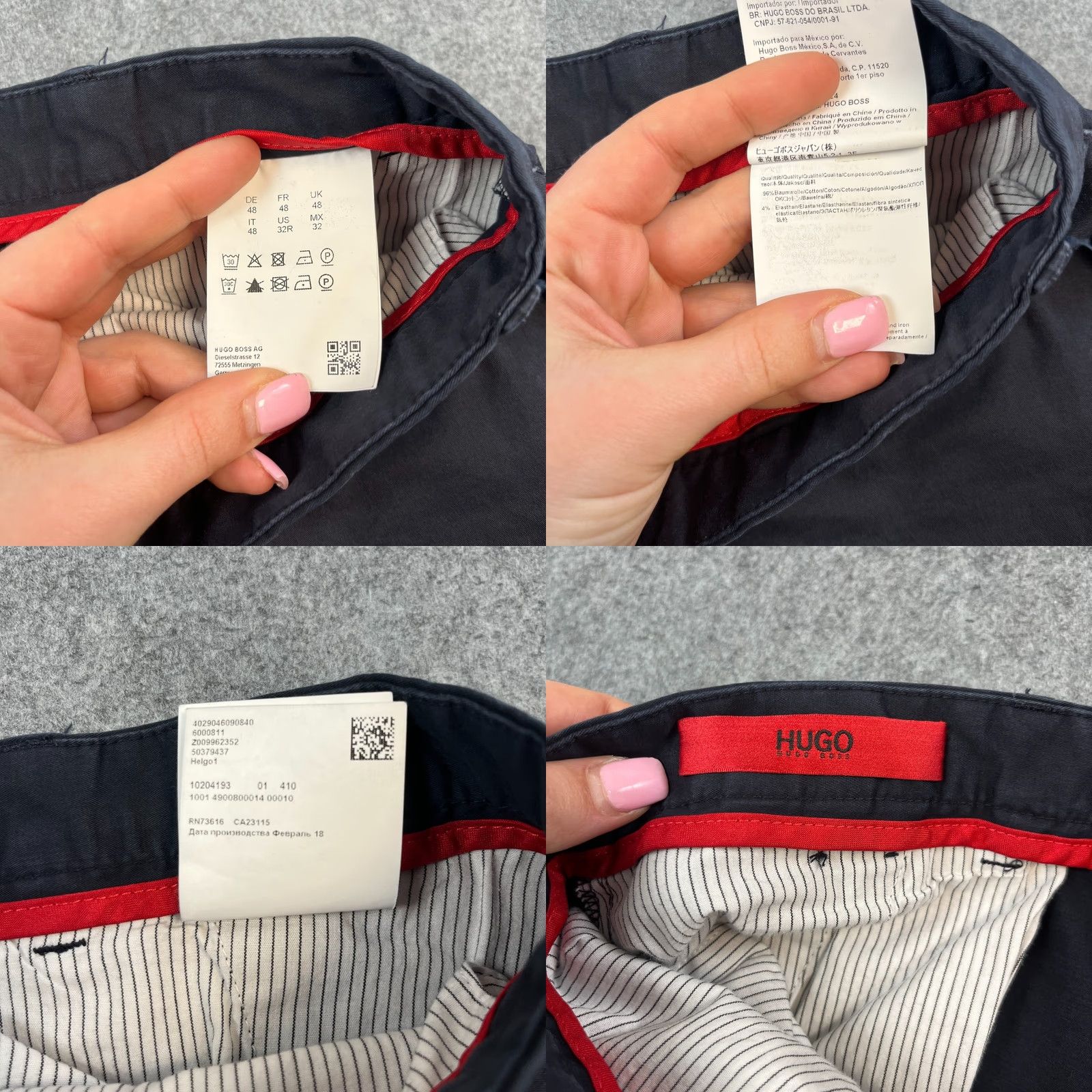 Hugo Boss Hugo Boss Chino Trousers Pants Slim Tapered 32 32 Navy Blue Stretch Preppy Mens Trousers Boys? Size US 32 / EU 48 - 8 Thumbnail