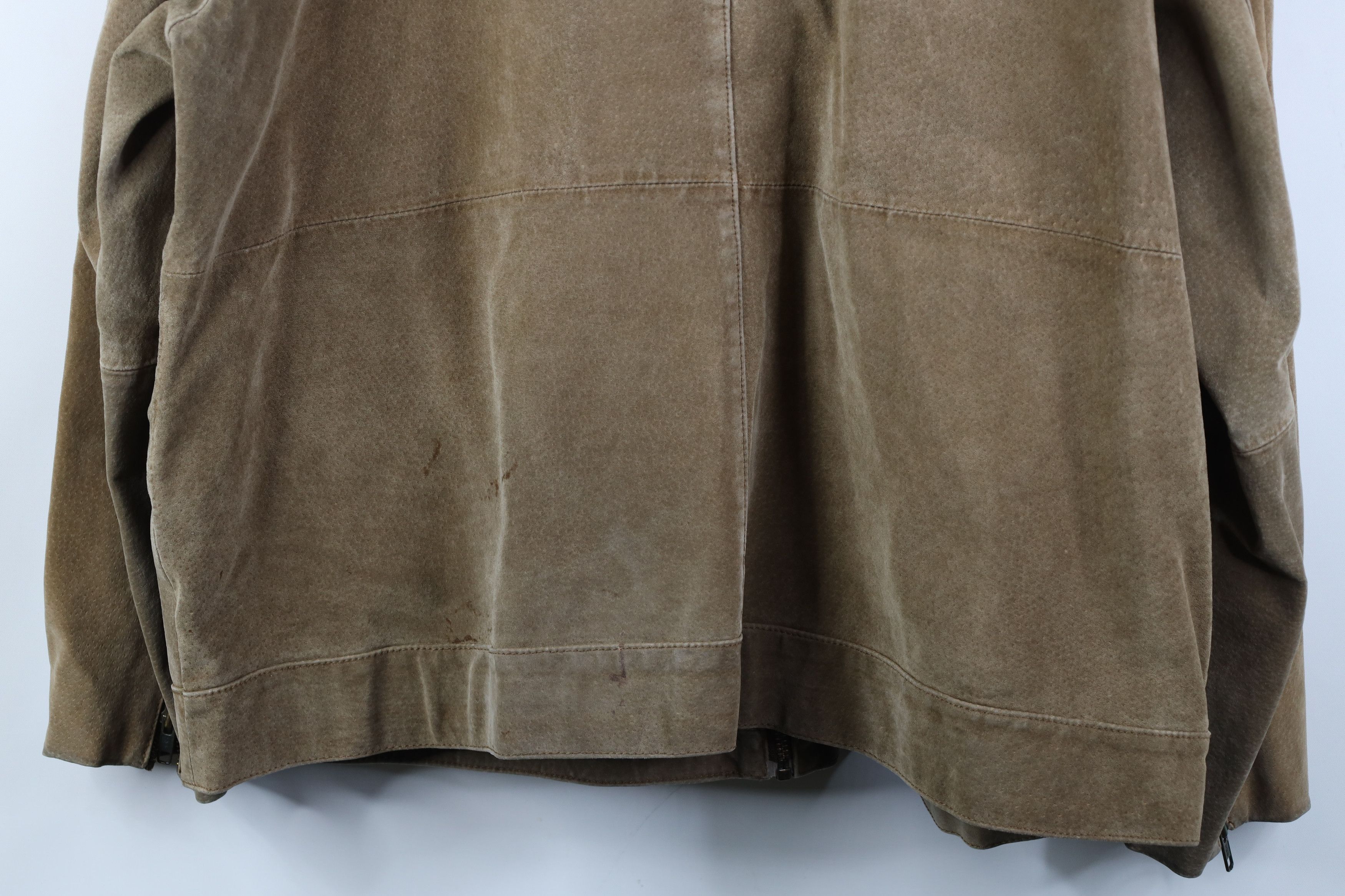 Vintage Vintage 90s Streetwear Babydoll Suede Leather Hooded Jacket Size XL / US 12-14 / IT 48-50 - 16 Thumbnail