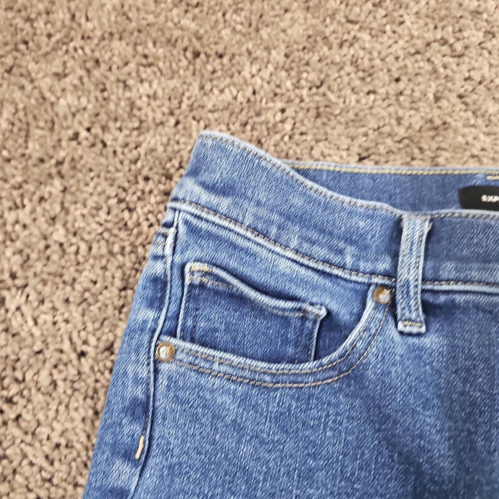 Express Express Jeans Womens 2 S Flared Mid Rise Hyper Sculpt Stretch Skyscraper 23x30 Blue Size 26" / US 2 / IT 38 - 3 Thumbnail