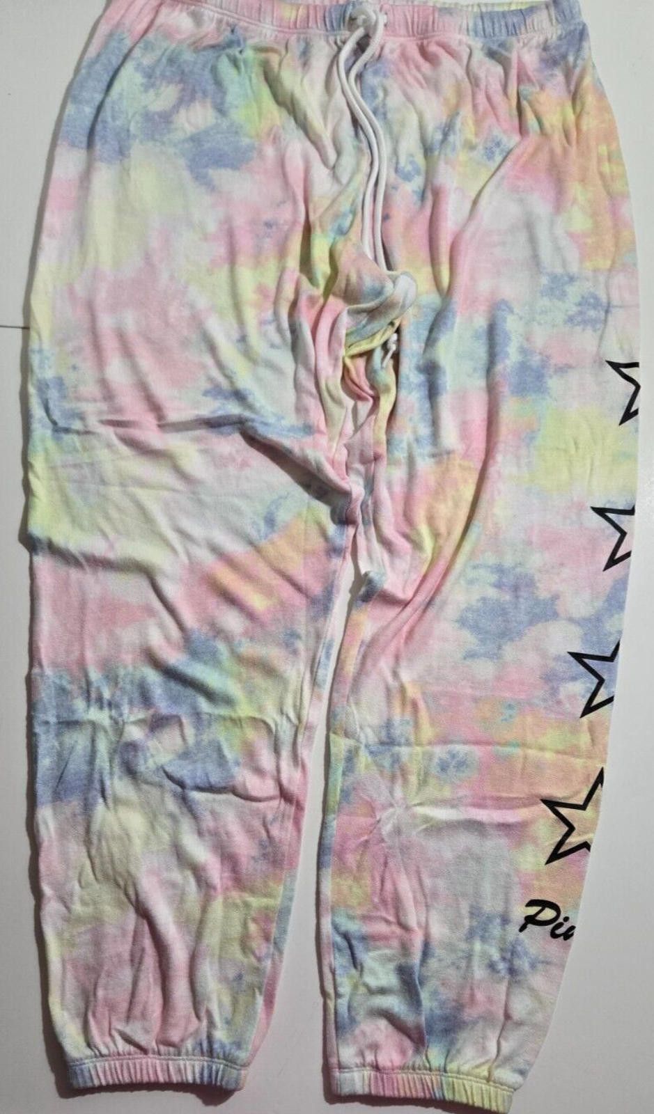 Designer Victorias Secret PINK Sleepwear Rainbow Tie Dye NIP NEW Size 36" / US 14 / IT 50 - 1 Thumbnail