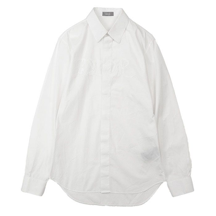 Dior Dior Dior Embroidery Cotton Shirt Cotton Dress Shirt DUTY FREE for USA Size ONE SIZE - 1 Thumbnail