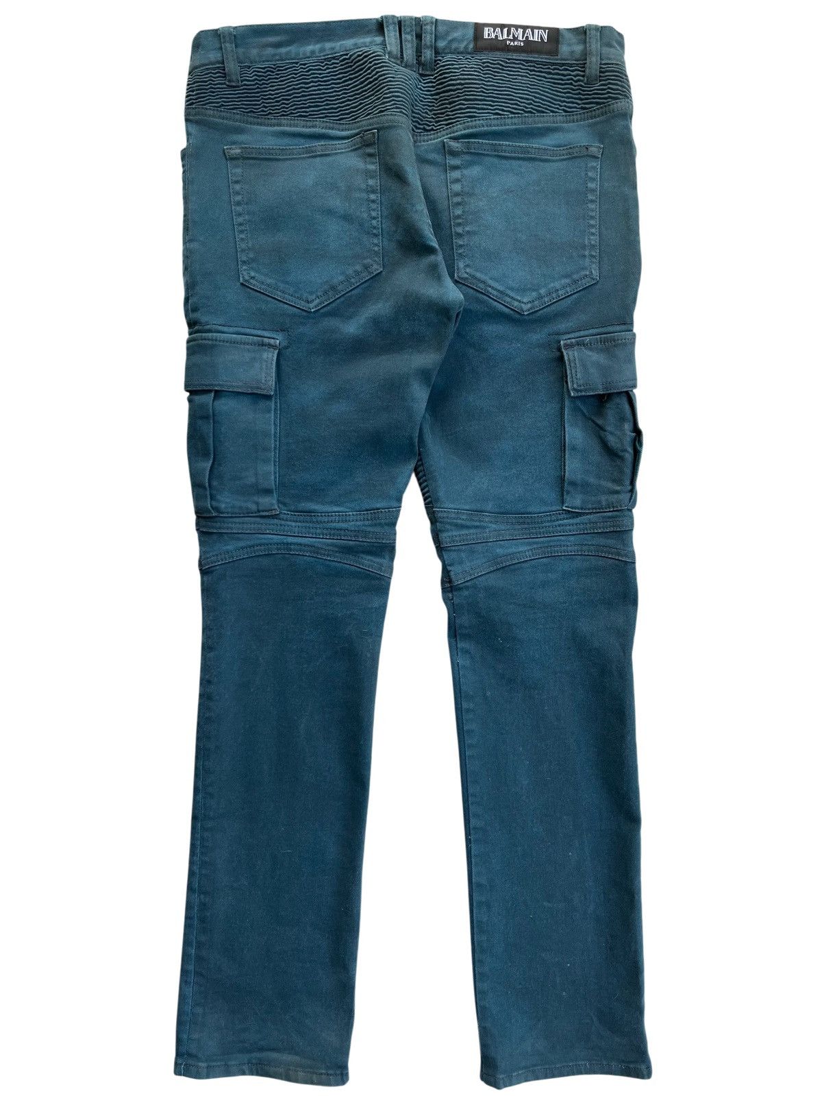 Balmain Moto Biker Cargo Jeans Size US 35 - 3 Thumbnail
