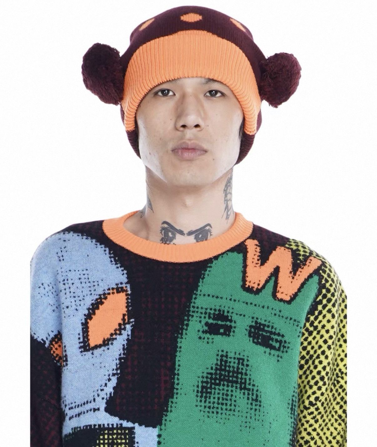 Walter Van Beirendonck Walter Van Beirendonck Bear Knit Beanie – Orange Size ONE SIZE - 2 Thumbnail