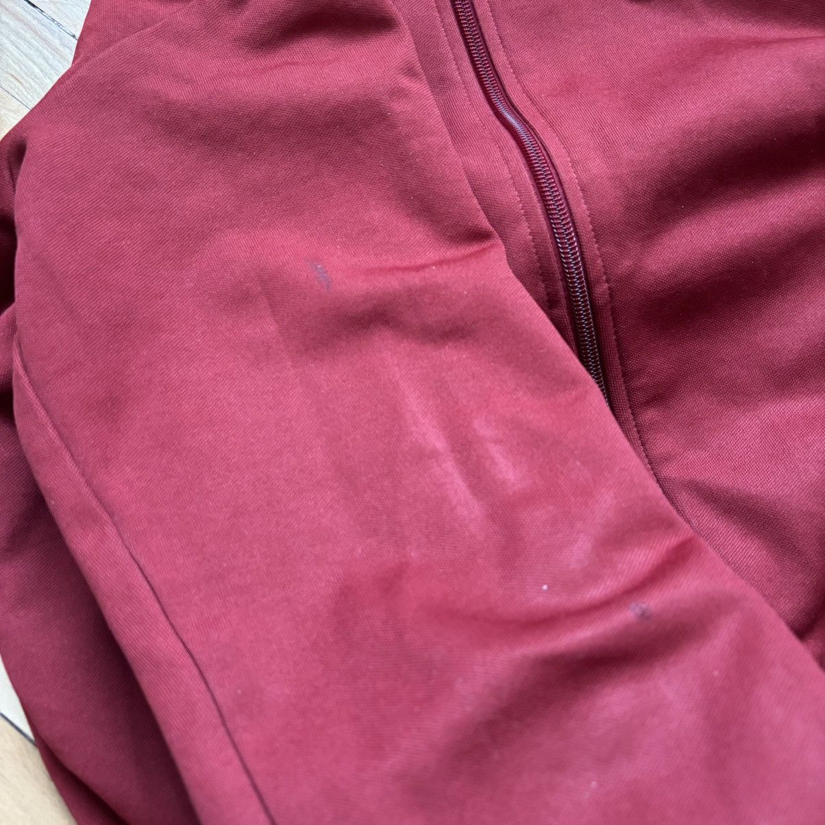 Adidas × Vintage Vintage Y2K Adidas Track Top Jacket Burgundy Mini logo Size US S / EU 44-46 / 1 - 5 Thumbnail