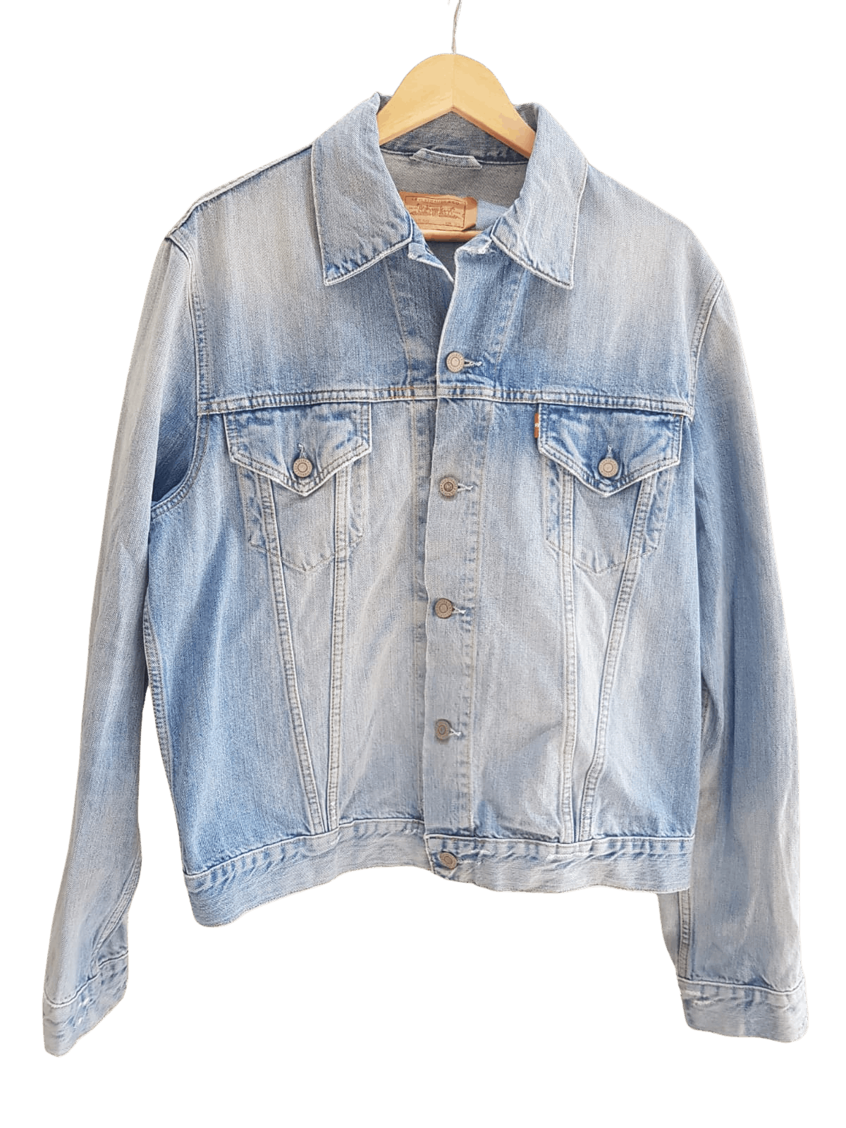 image of Levis Vintage Clothing Vintage 90's Levi's Stonewash Distressed Jacket in Blue, Men's (Size XL)