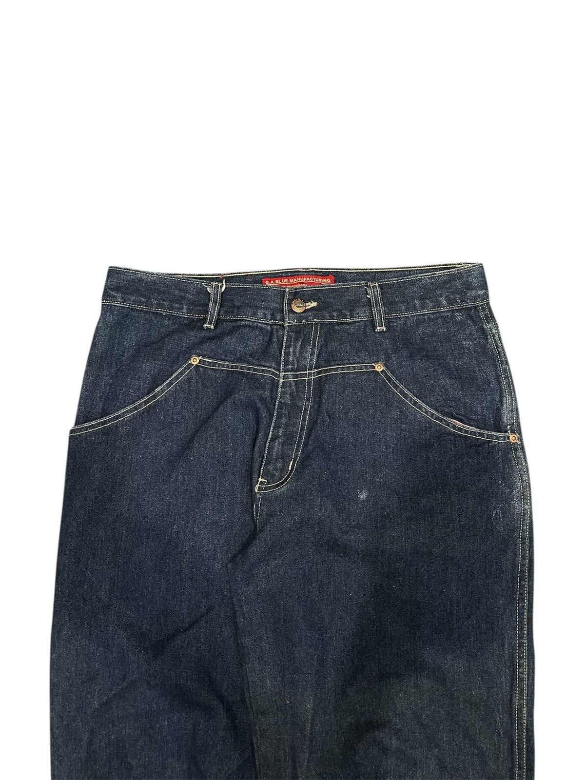 A.P.C. Vintage GA Blue Barrel Leg Baggy Indigo Blue Wide Jeans Size US 34 / EU 50 - 3 Thumbnail
