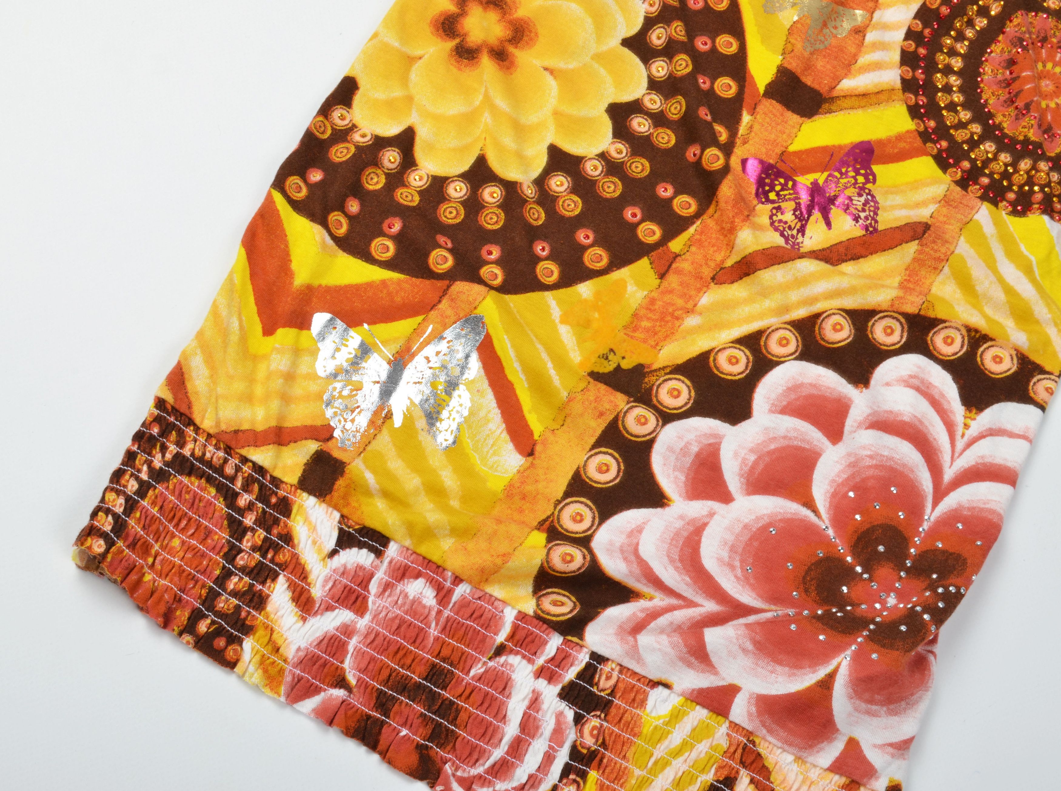 Desigual Vintage Desigual Y2K Fairy Boho Butterfly Cami Top Size XS / US 0-2 / IT 36-38 - 5 Thumbnail