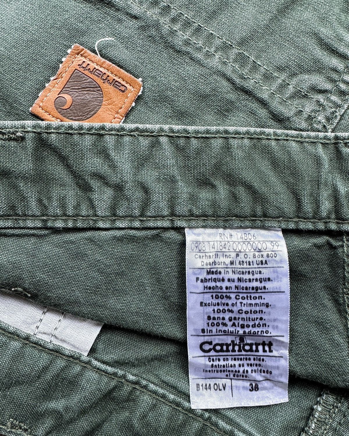 Carhartt Olive Green Vintage Carhart Shorts Carpenter B144 OLV Size US 32 / EU 48 - 7 Thumbnail