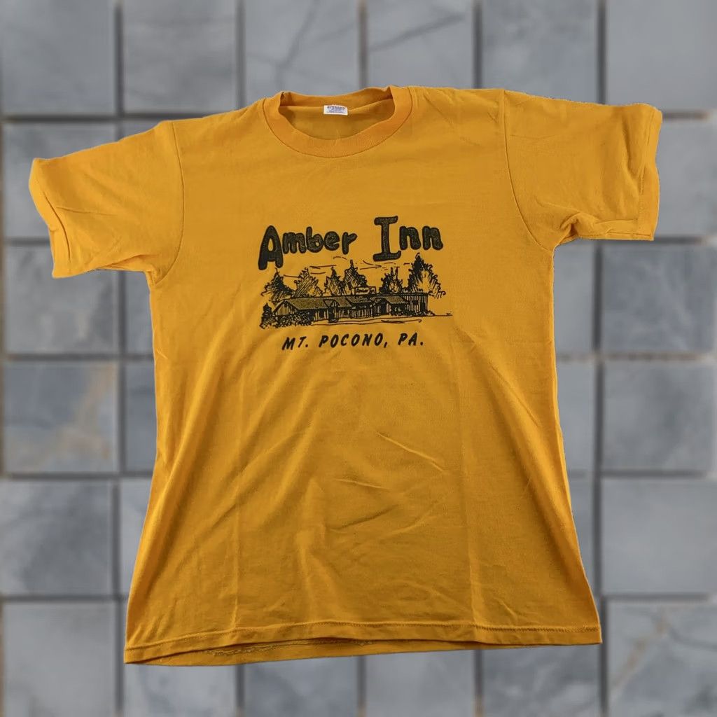 Jerzees VINTAGE Jerzees Shirt Mens Small Yellow 80s Travel Retro Souvenir Tee Size US S / EU 44-46 / 1 - 1 Thumbnail