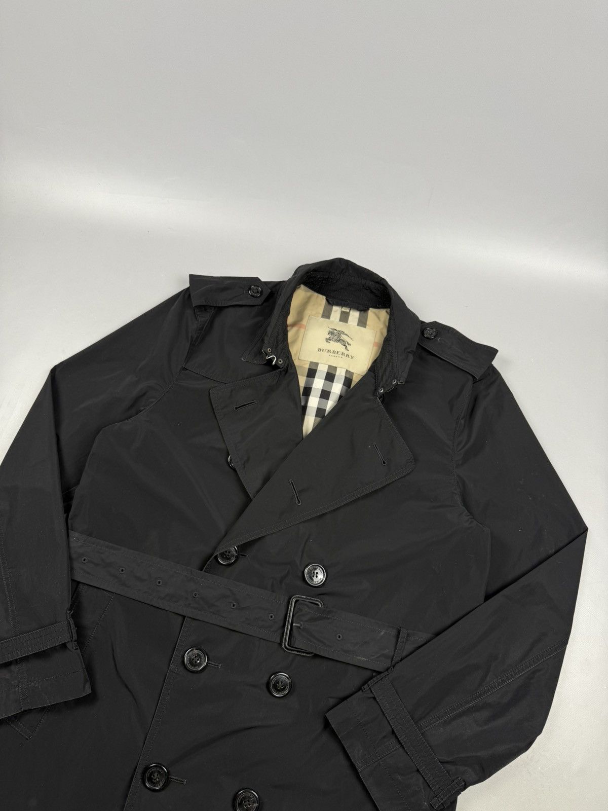 Burberry Burberry trench coat kensington iconic black model novacheck Size US L / EU 52-54 / 3 - 4 Thumbnail