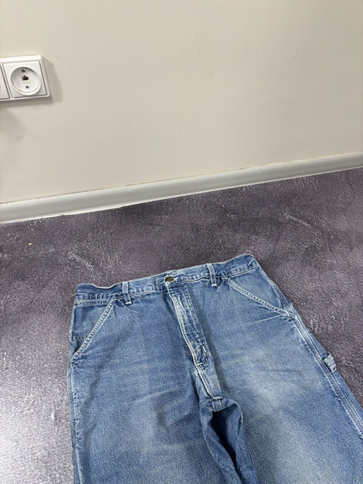 Carhartt Vintage 90s Carhartt USA Blue Insulated Denim Baggy Jeans Size US 36 / EU 52 - 12 Thumbnail