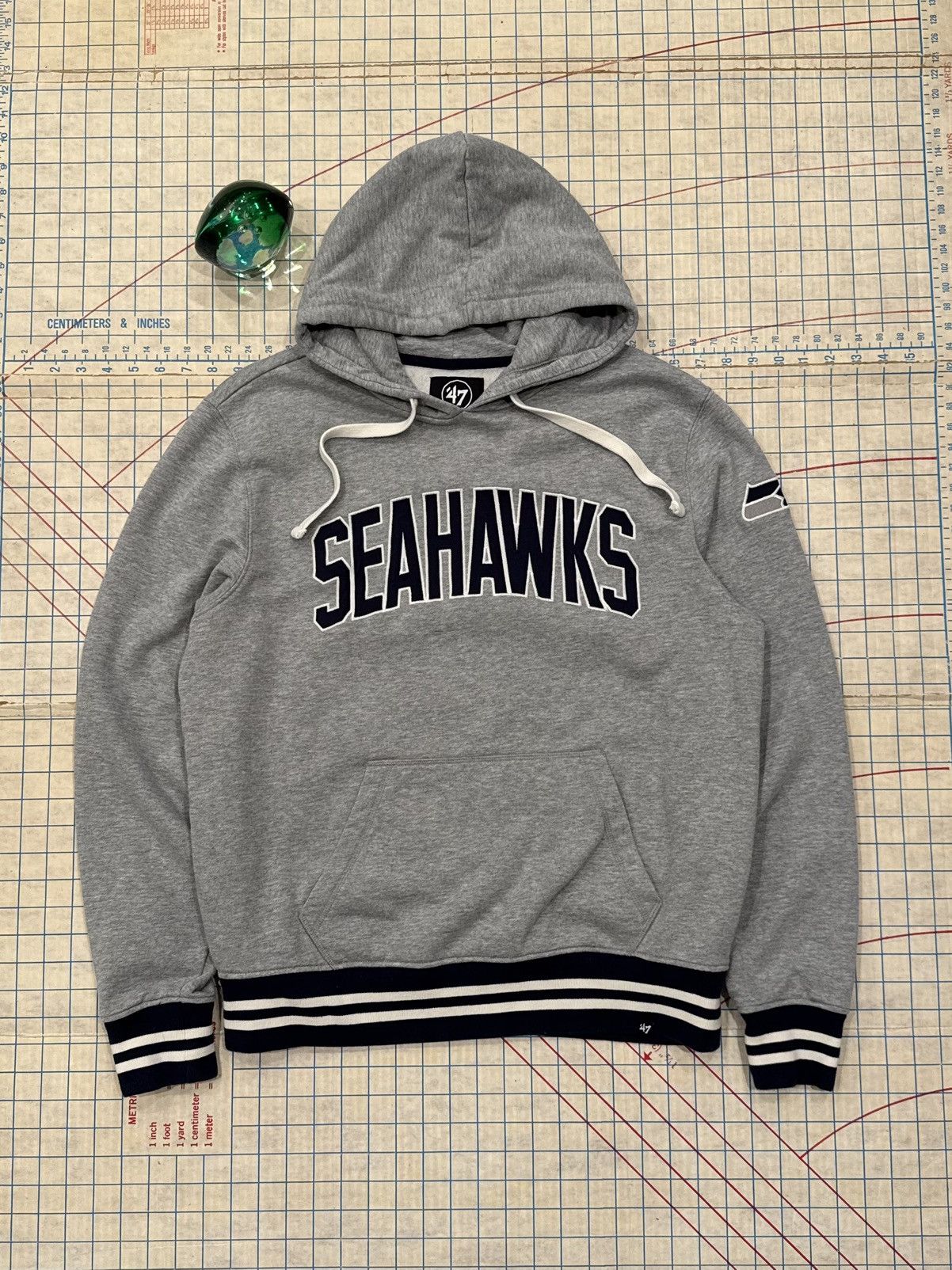 47 Brand ‘47 Seattle Seahawks Pull Over Ringer Hoodie CollegiateStyle Size US L / EU 52-54 / 3 - 3 Thumbnail