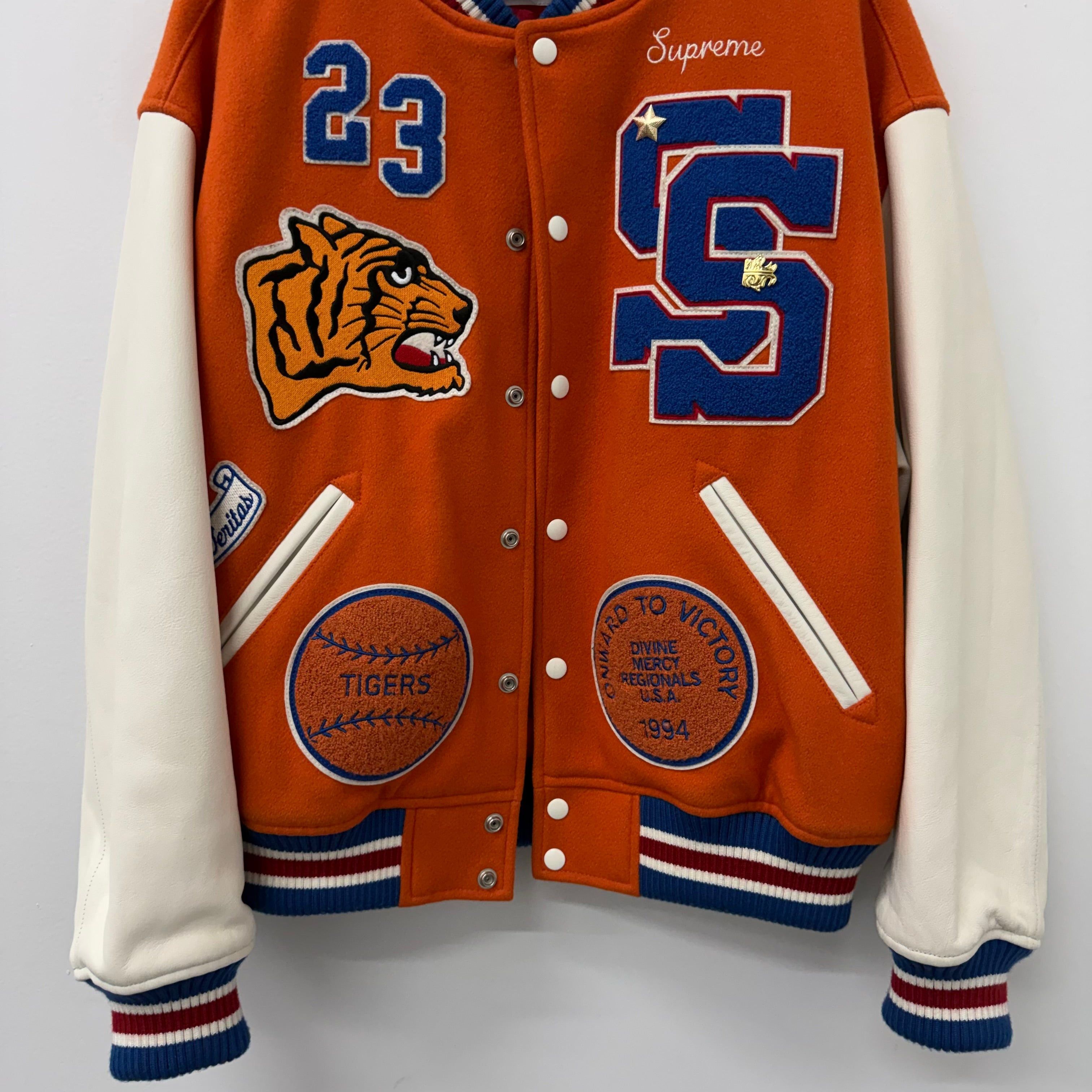 Supreme Supreme Tiger Varsity Jacket Orange - Size M Size US M / EU 48-50 / 2 - 5 Thumbnail