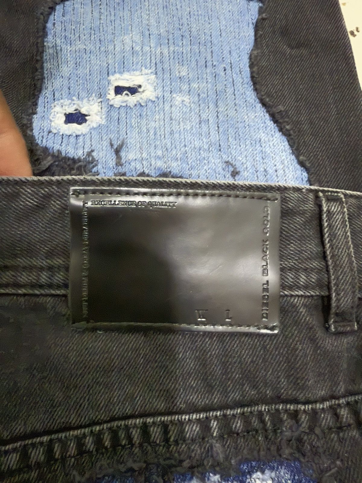 Diesel Black Gold ARCHIVAL ITALY BRAND DIESEL BLACK & GOLD DISTRESS DESIGN Size US 30 / EU 46 - 9 Thumbnail