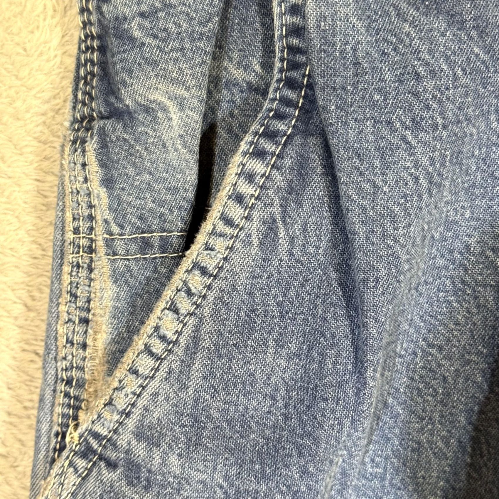 Carhartt VINTAGE Carhartt FR Work Jeans Mens 44x28 CAT2 Arc Flash Denim Workwear 44x28 Blue Denim Relaxed Work Fit Regular Mens Size US 44 / EU 60 - 5 Thumbnail